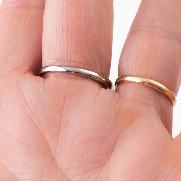 Minimalist luxury simulated diamond 1 CTW 14KT white gold band ring Absolute 8 - Picture 13 of 16